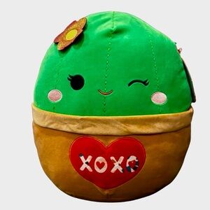 Squishmallows Shadi the Cactus XOXO Green and Tan Plush 12” NWT